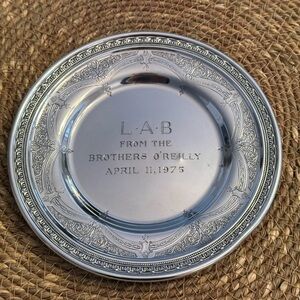 Vintage Sterling Silver Small Serving Plate